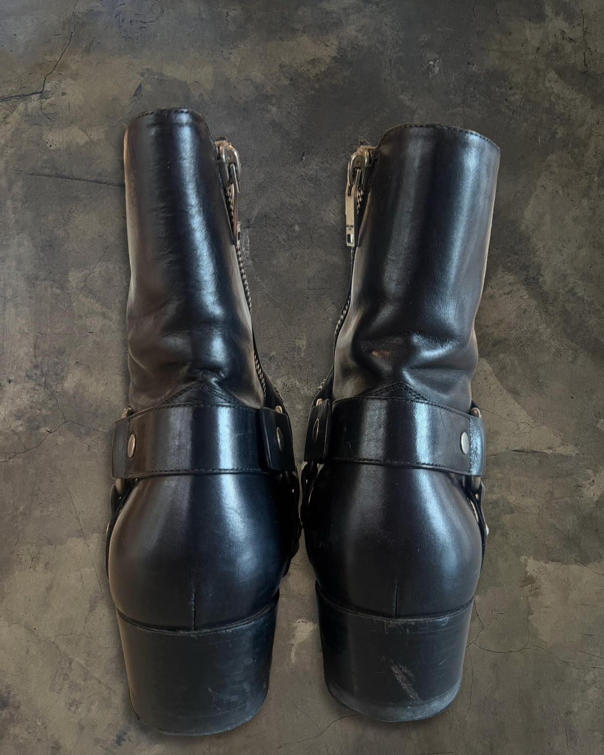 SAINT LAURENT FW2013 CHAIN WYATT HARNESS BOOTS