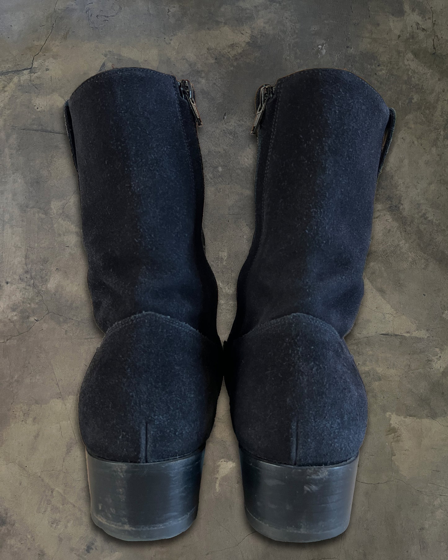 SAINT LAURENT FW2013 SUEDE COWBOY BOOTS