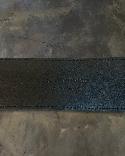 SAINT LAURENT SILVER YSL WESTERN SUEDE BELT