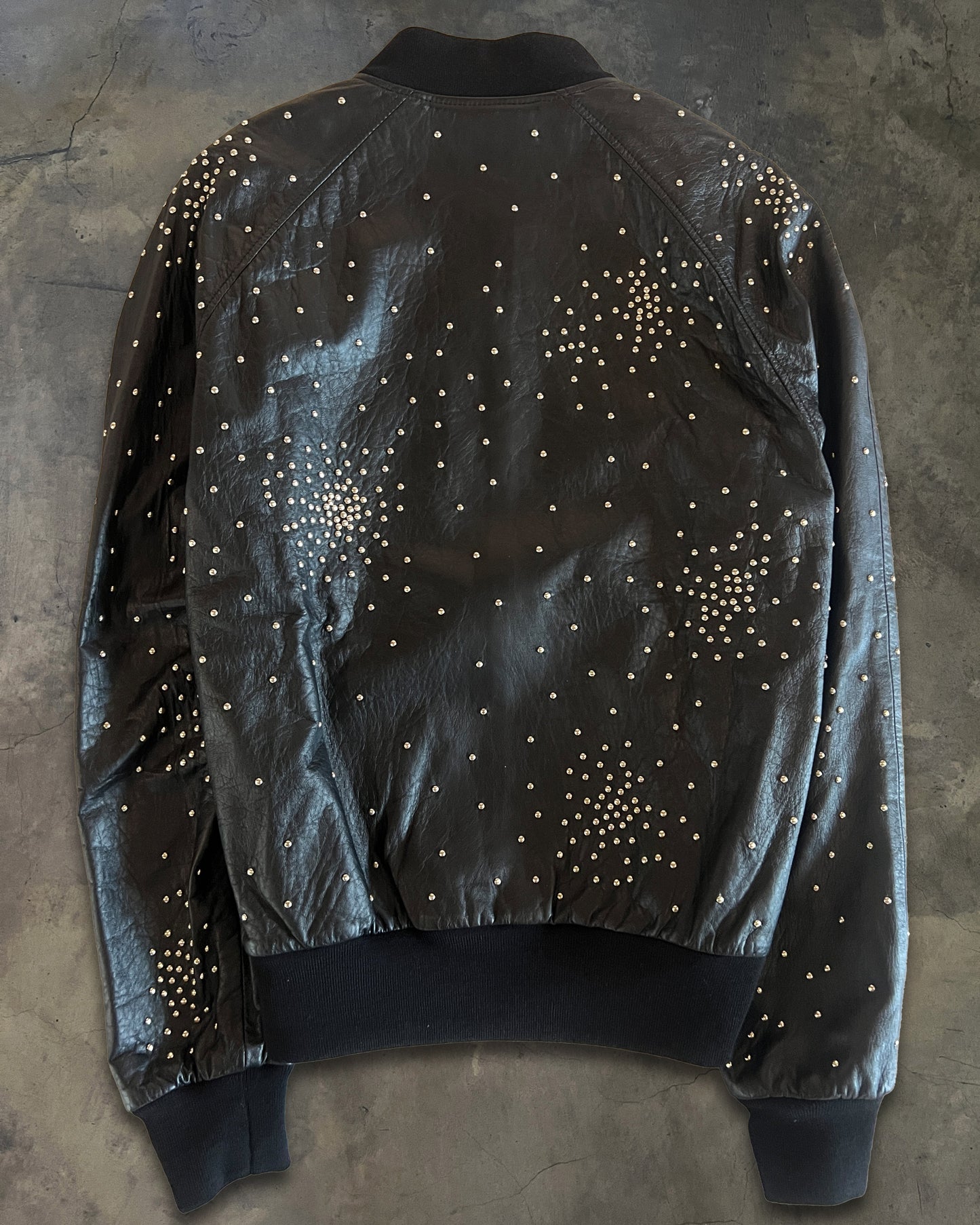 SAINT LAURENT FW2016 RIVET FIREWORKS LEATHER JACKET