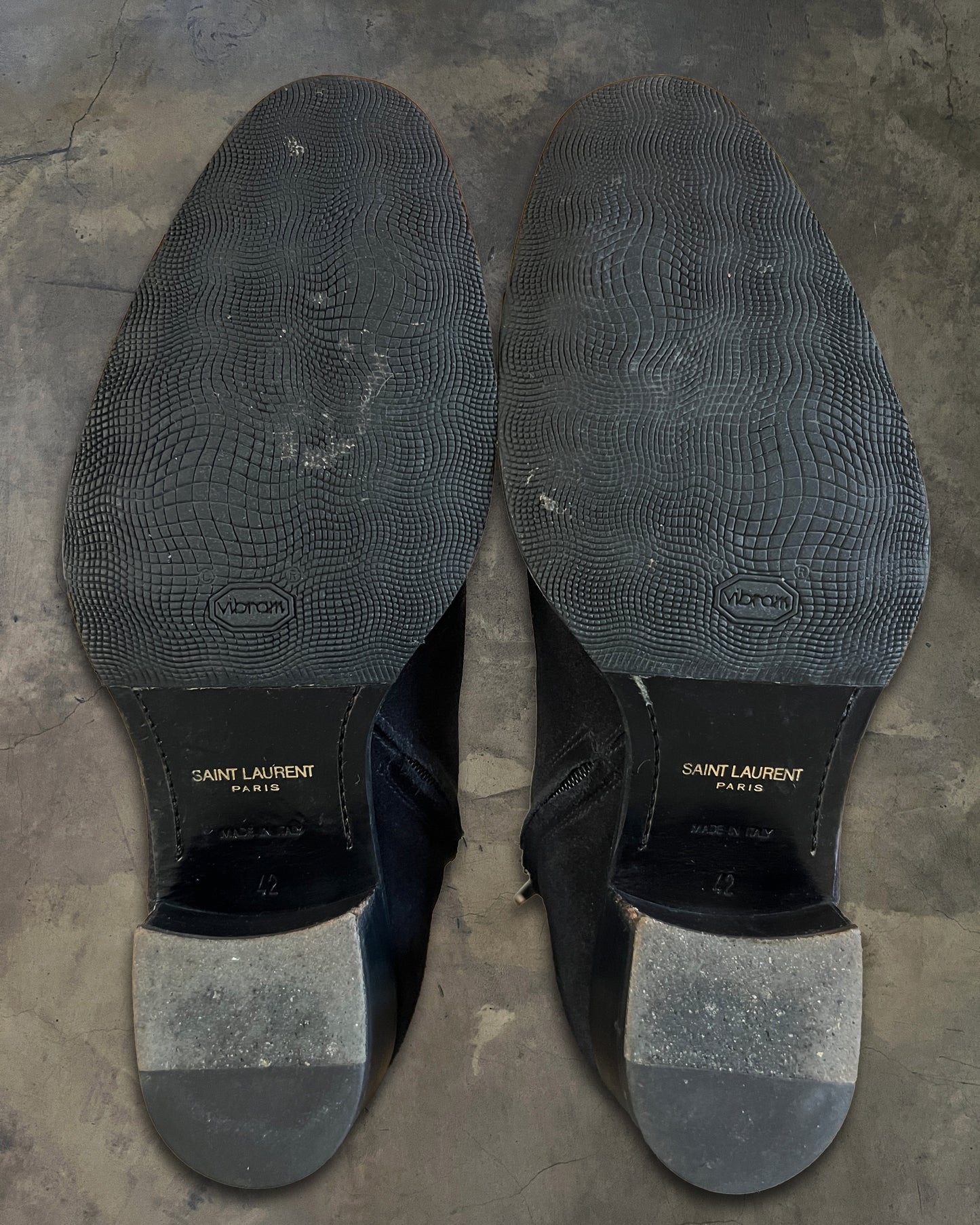 SAINT LAURENT FW2013 SUEDE COWBOY BOOTS