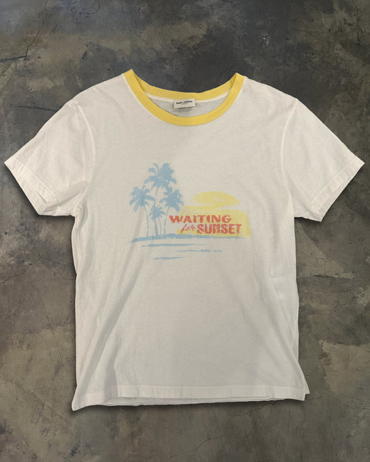 SAINT LAURENT SS2017 "WAITING FOR SUNSET" RINGER TEE