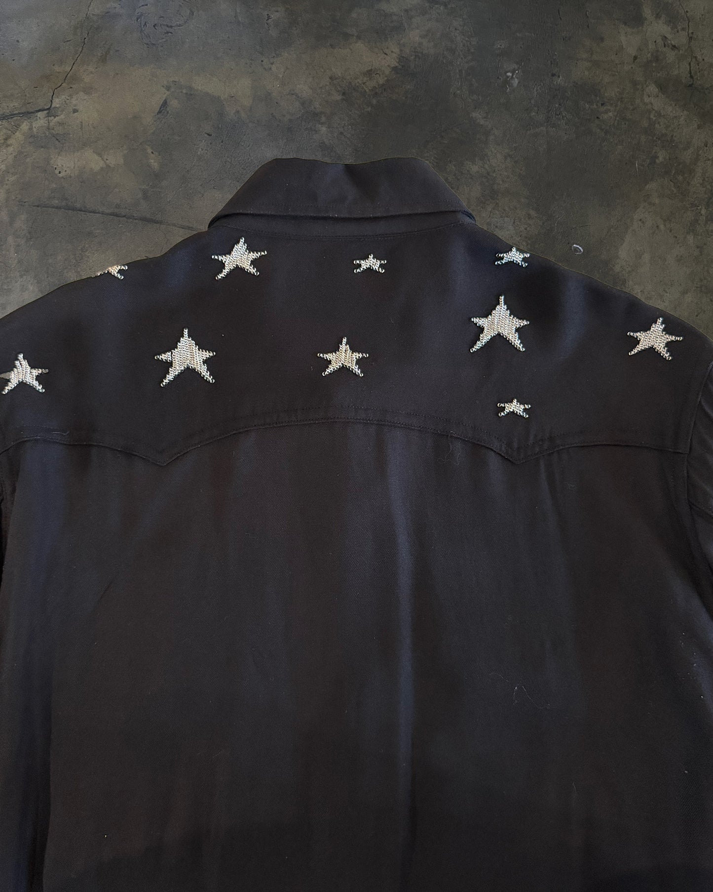 SAINT LAURENT FW2016 STAR EMBELLISHED WESTERN SHIRT