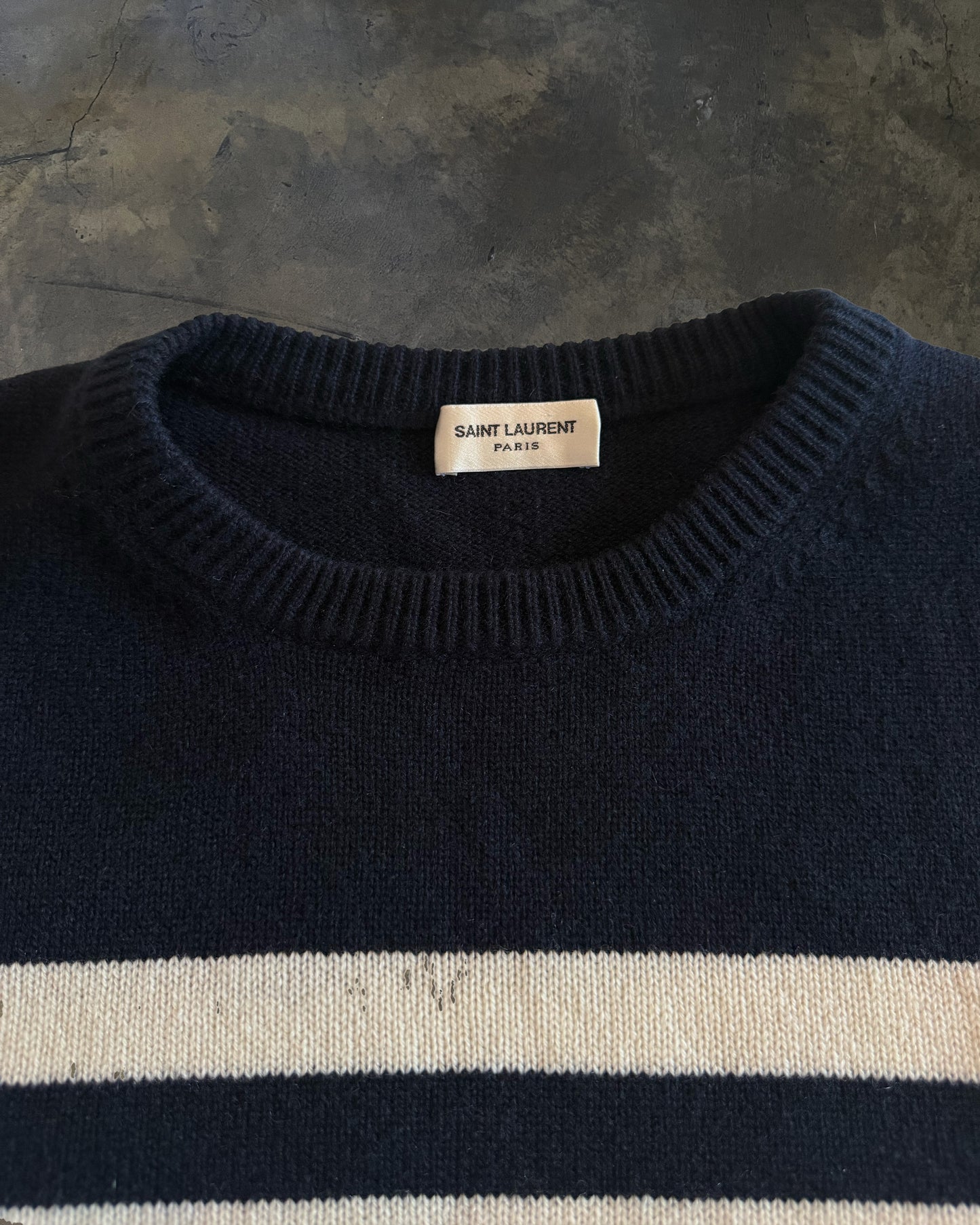 SAINT LAURENT FW2015 STRIPED SWEATER