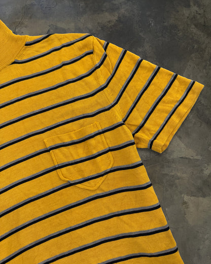 SAINT LAURENT SS2014 RUNWAY SHORT SLEEVE STRIPED TURTLENECK