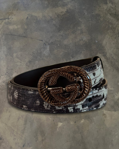 GUCCI GG PYHTON LEATHER BELT