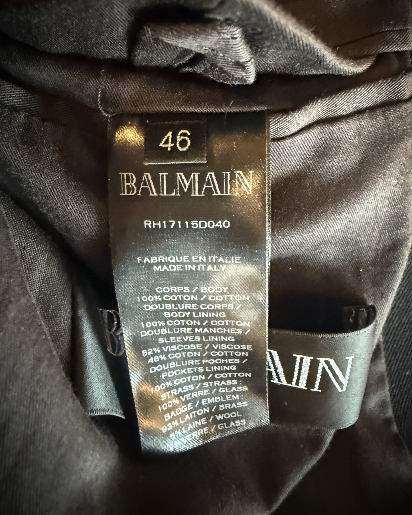 BALMAIN SS2017 VESTE SPENCER JACKET