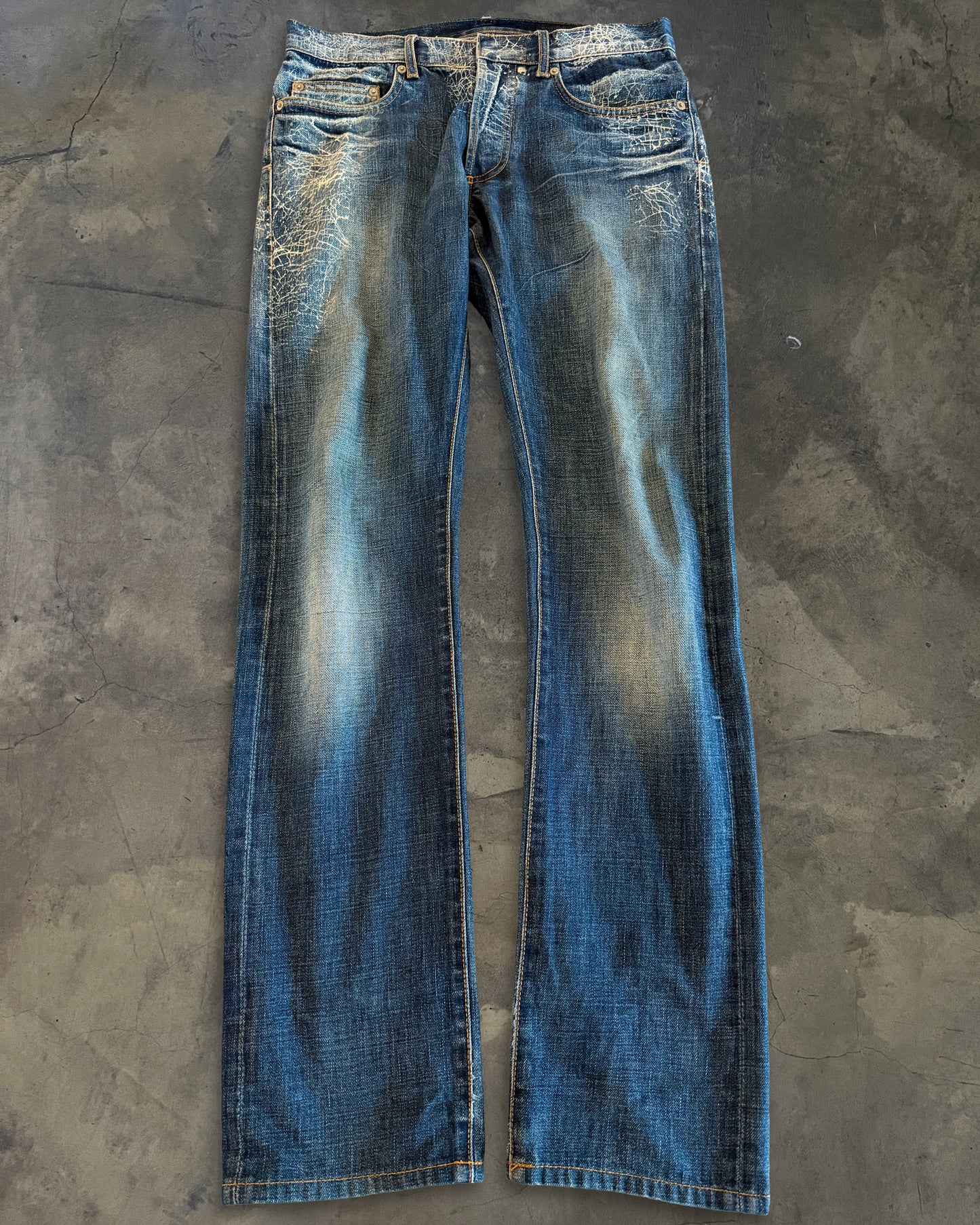 DIOR HOMME SS2007 SPIDERWEB DENIM