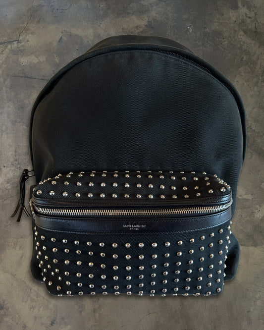 SAINT LAURENT STUDDED CITY BACKPACK