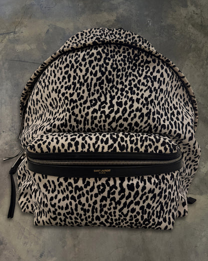 SAINT LAURENT LEOPARD BACKPACK