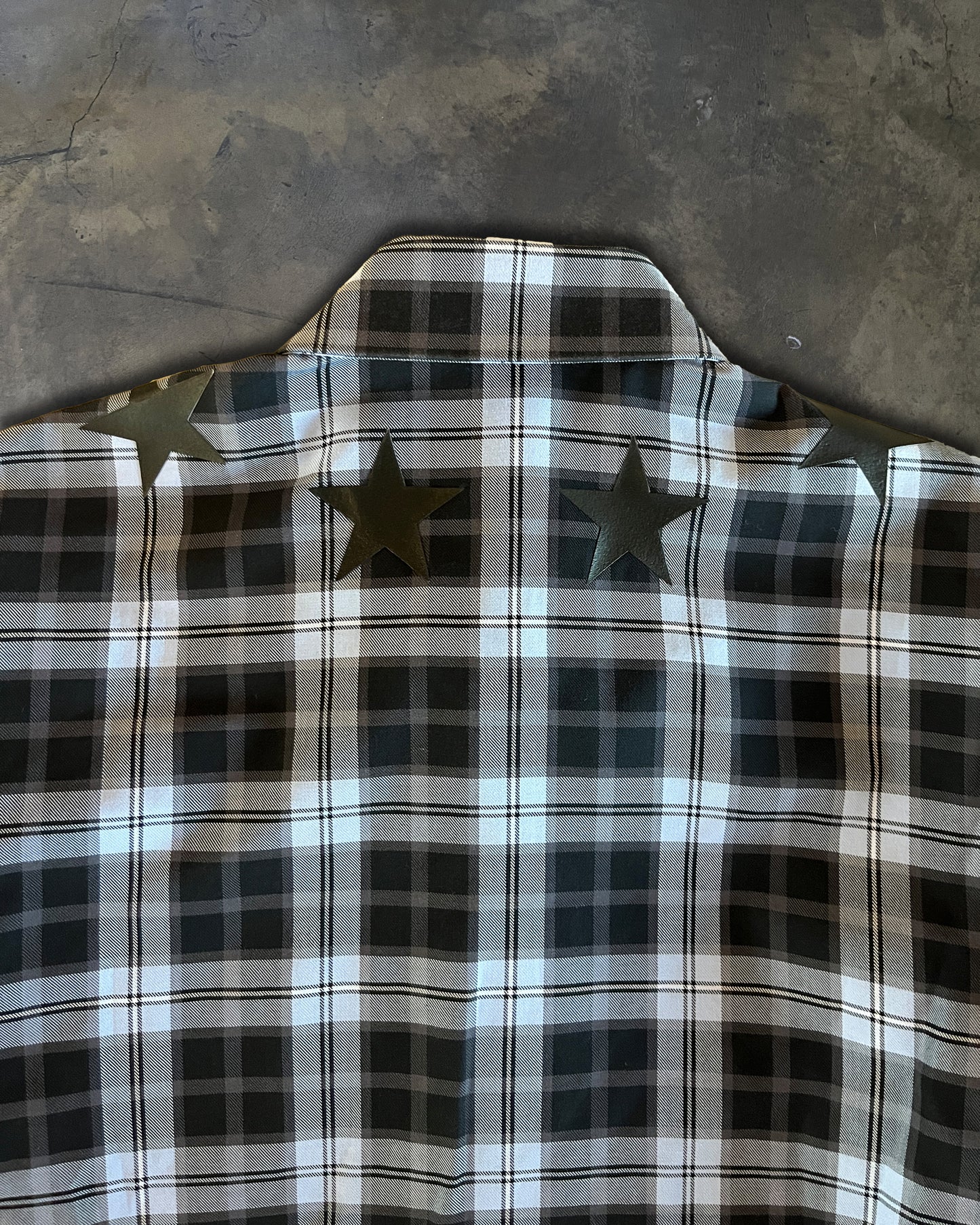 GIVENCHY SS2015 STAR PLAID BUTTON UP