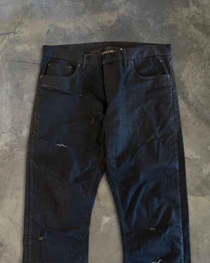 DIOR HOMME SS2004 "STRIP" WAXED DENIM