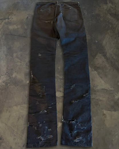 DIOR HOMME SS2004 "STRIP" WAXED DENIM