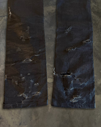 DIOR HOMME SS2004 "STRIP" WAXED DENIM