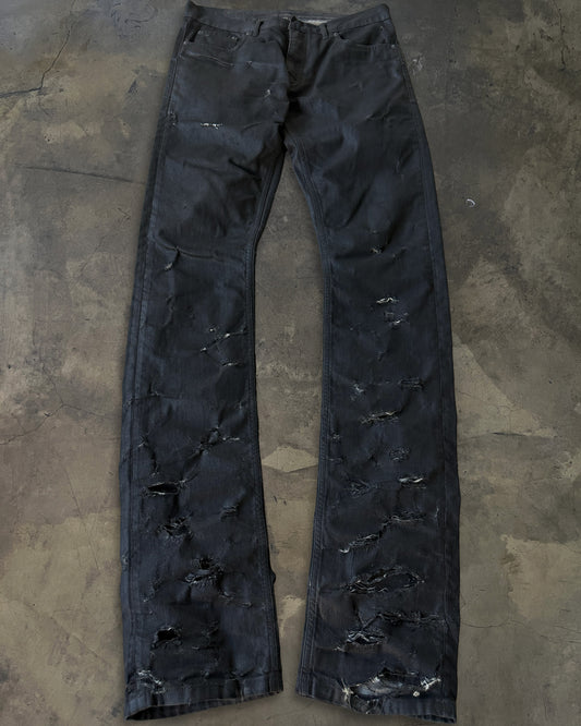 DIOR HOMME SS2004 "STRIP" WAXED DENIM