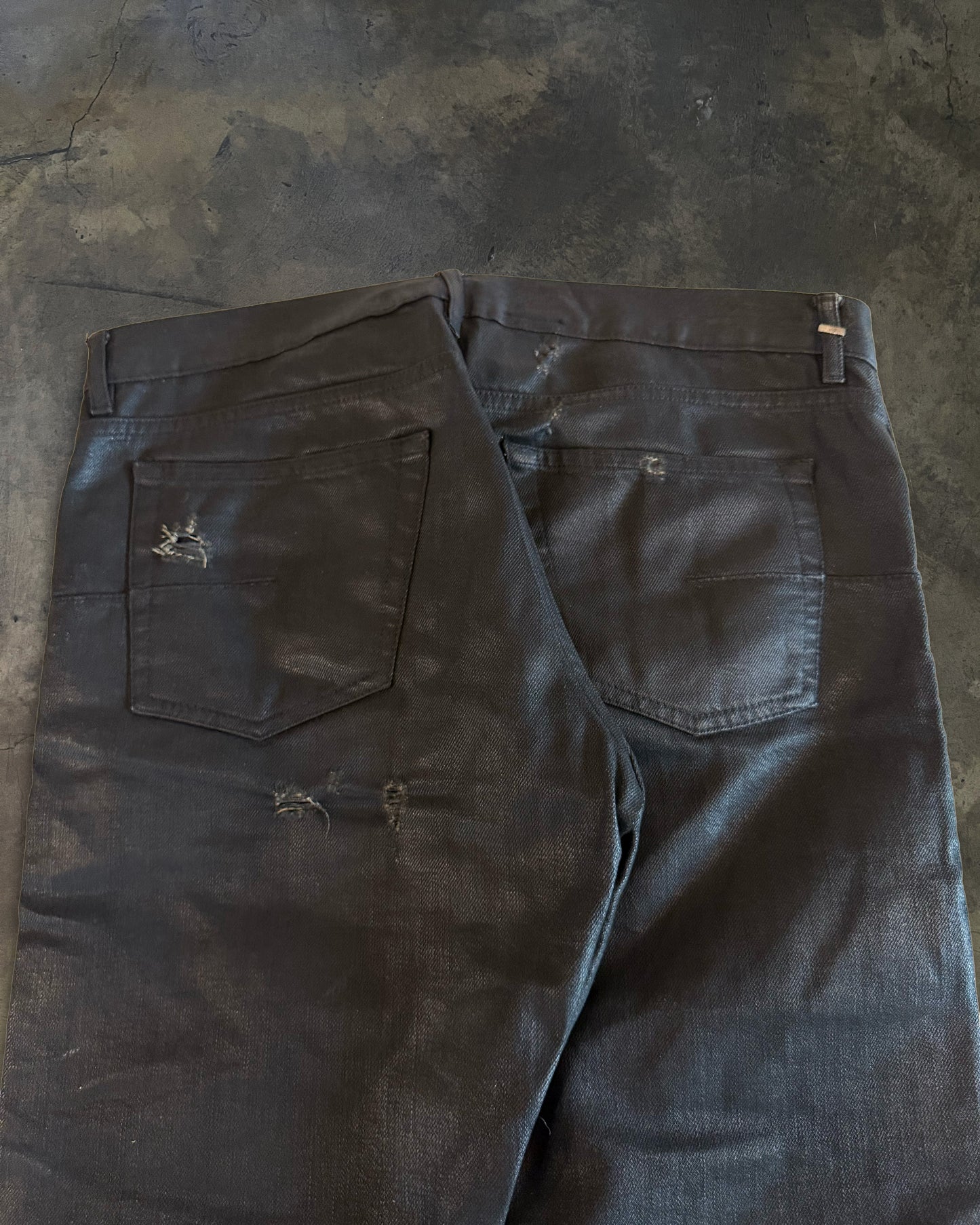 DIOR HOMME SS2004 "STRIP" WAXED DENIM