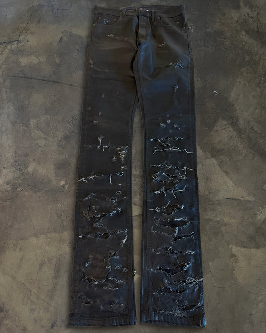 DIOR HOMME SS2004 "STRIP" WAXED DENIM