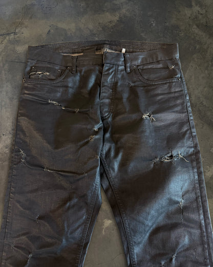 DIOR HOMME SS2004 "STRIP" WAXED DENIM
