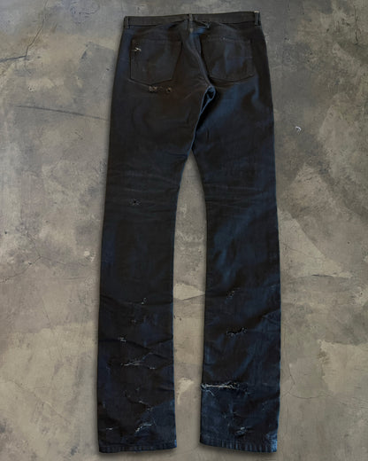 DIOR HOMME SS2004 "STRIP" WAXED DENIM
