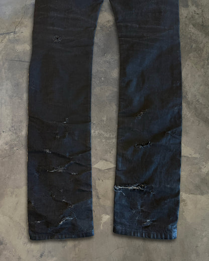 DIOR HOMME SS2004 "STRIP" WAXED DENIM