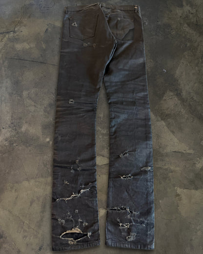 DIOR HOMME SS2004 "STRIP" WAXED DENIM