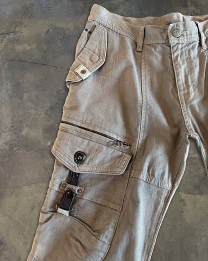 TORNADO MART MULTI POCKETED FLARED PANTS