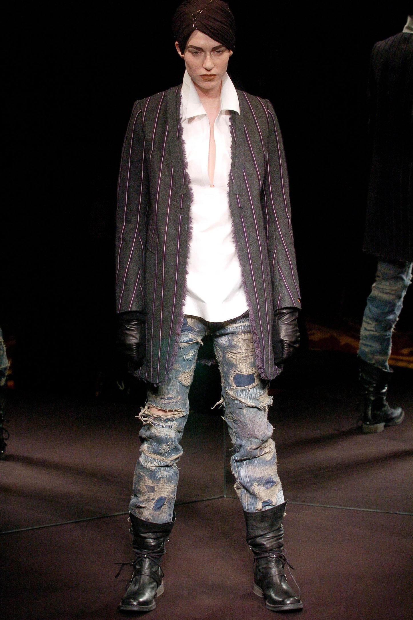 UNDERCOVER FW2005 RUNWAY 85 ARTS AND CRAFT JEANS