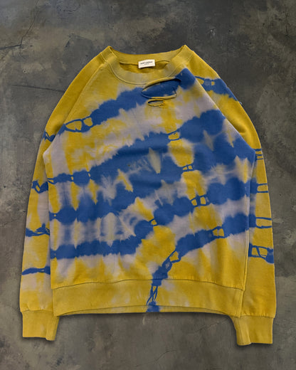 SAINT LAURENT SS2016 RUNWAY THRASHED TIE-DYE SWEATER