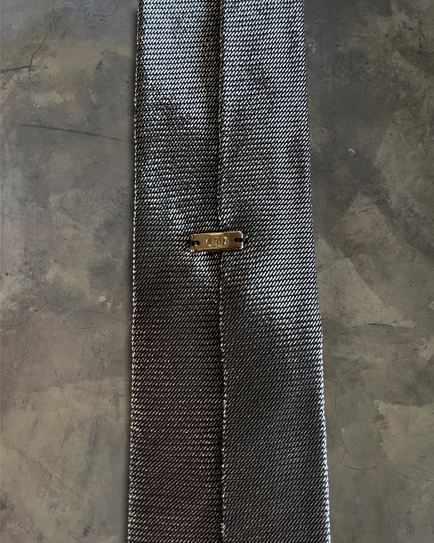 DIOR HOMME FW2011 SKINNY SILVER TIE