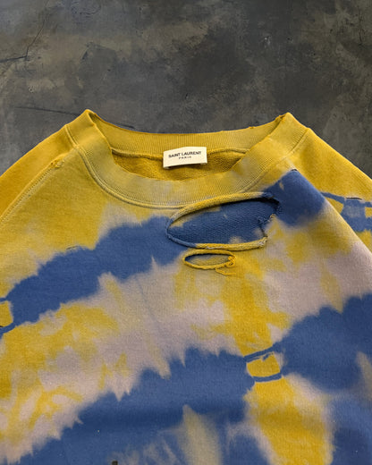SAINT LAURENT SS2016 RUNWAY THRASHED TIE-DYE SWEATER
