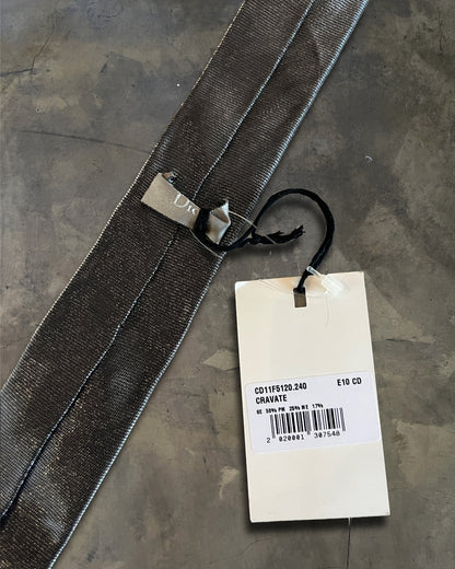 DIOR HOMME FW2011 SKINNY SILVER TIE