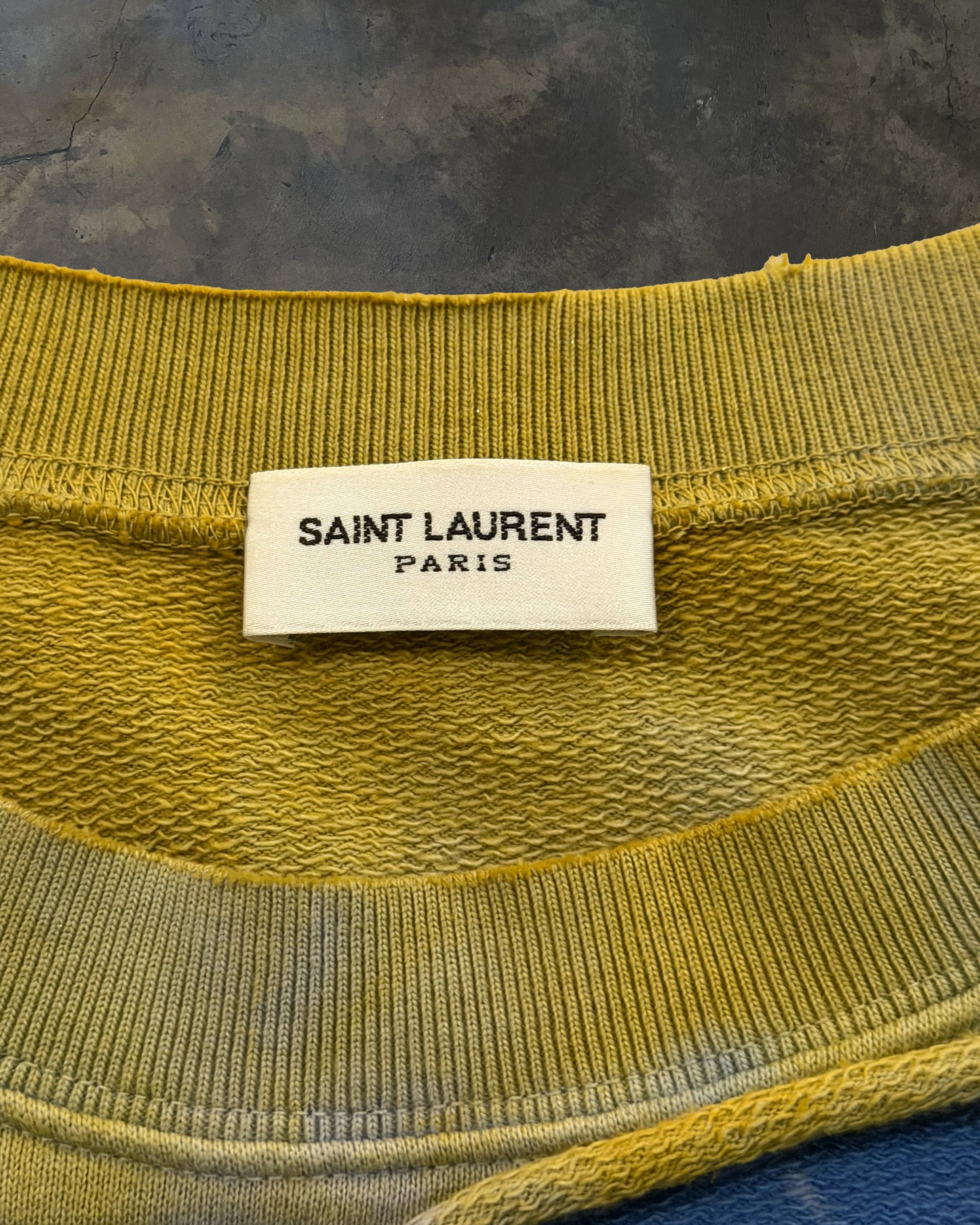 SAINT LAURENT SS2016 RUNWAY THRASHED TIE-DYE SWEATER