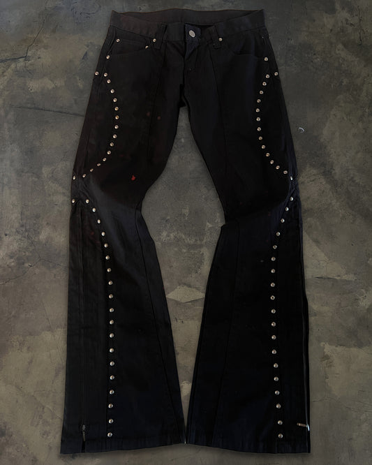 TORNADO MART STUDDED FLARED DENIM