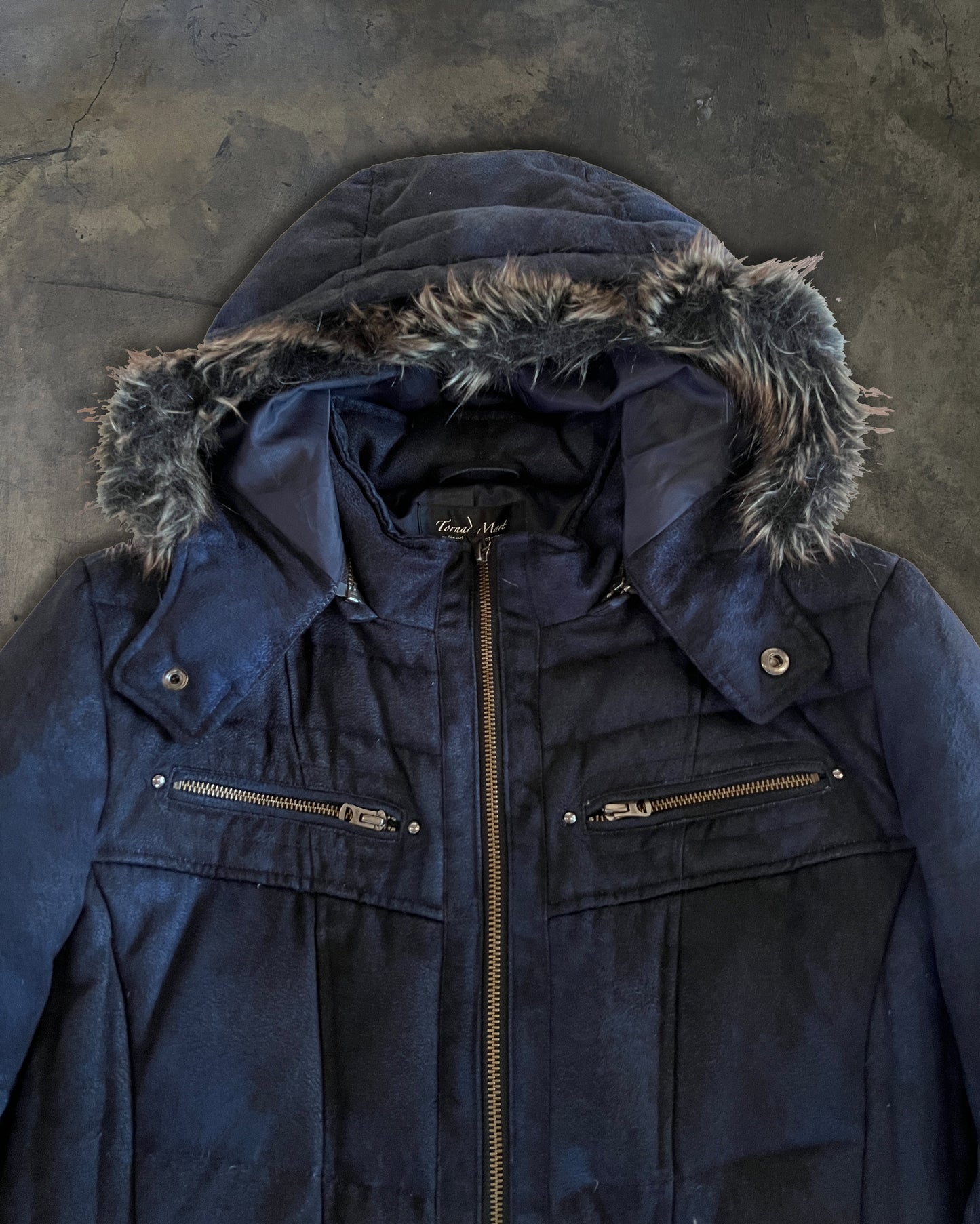 TORNADO MART MICRO SUEDE LEATHER DOWN JACKET