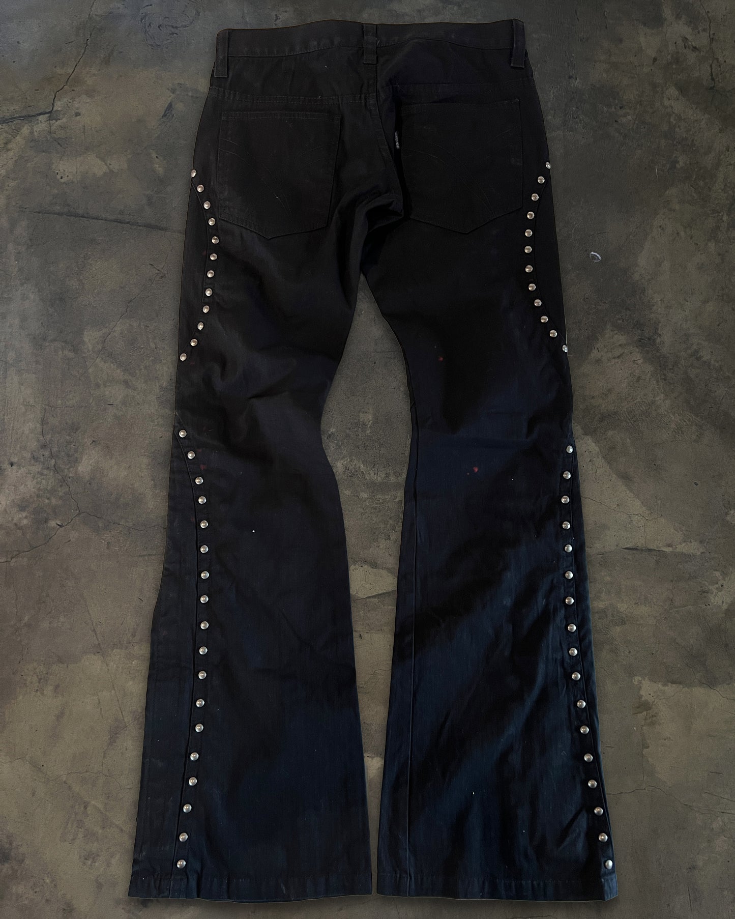 TORNADO MART STUDDED FLARED DENIM