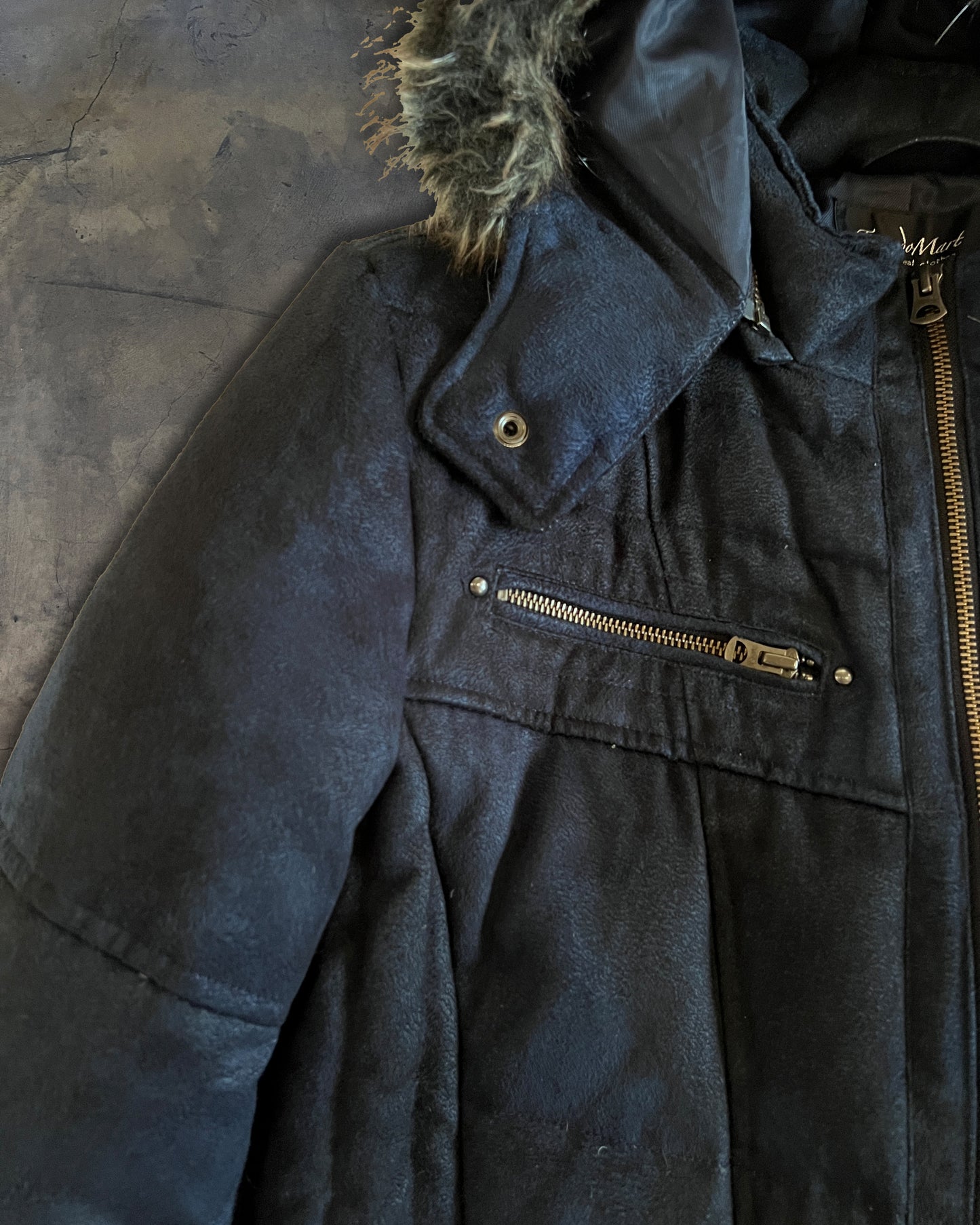 TORNADO MART MICRO SUEDE LEATHER DOWN JACKET