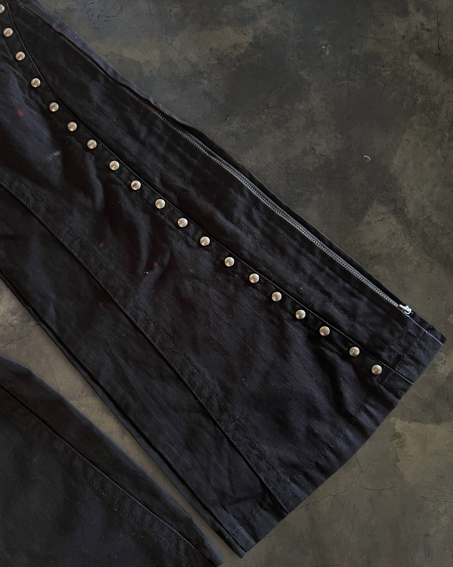 TORNADO MART STUDDED FLARED DENIM