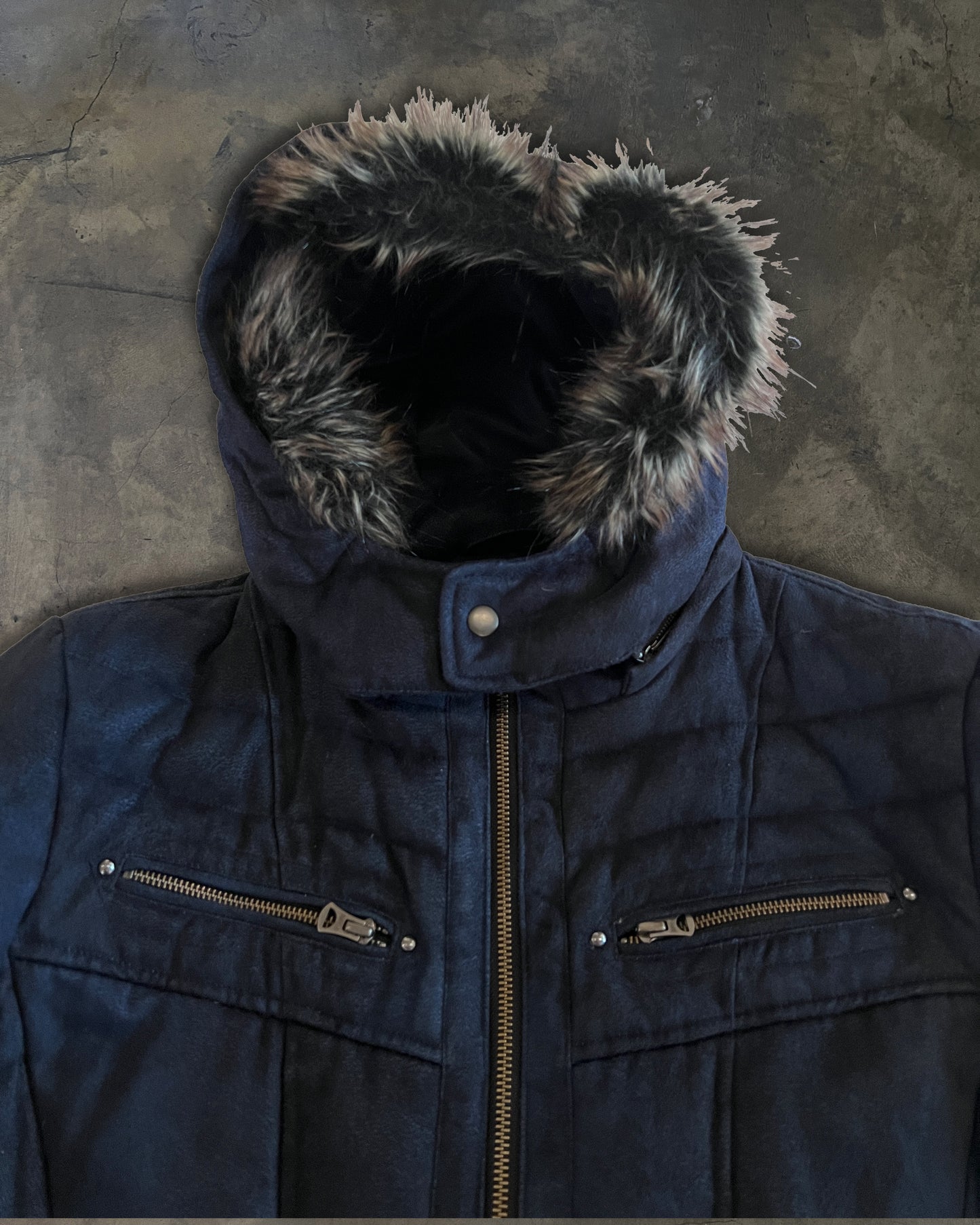 TORNADO MART MICRO SUEDE LEATHER DOWN JACKET