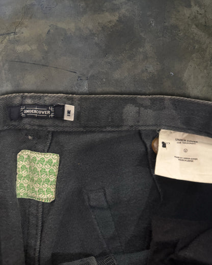 UNDERCOVER AW2001  " D.A.V.F" GREY SKULL PANTS