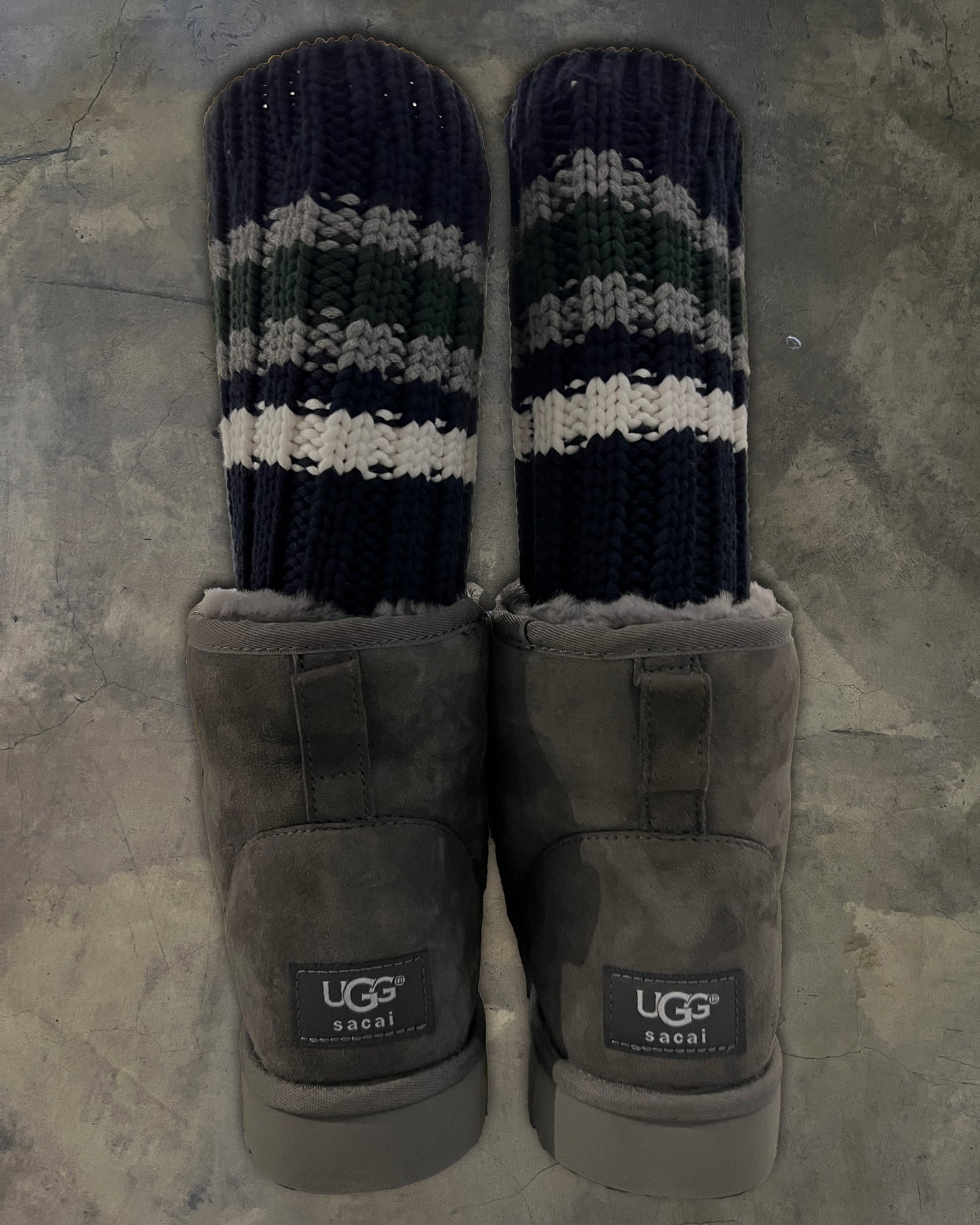 SACAI X UGG KNIT CLASSIC BOOTS