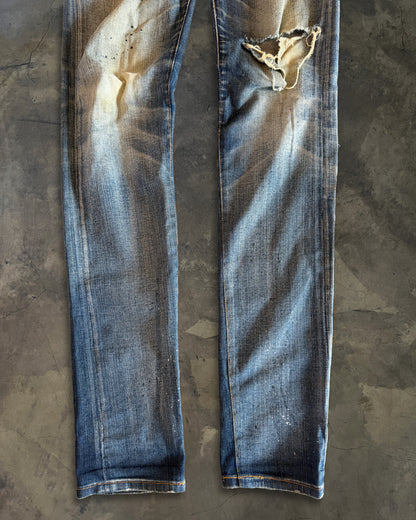 DIOR HOMME SS2008 UNDER MY CAR DISTRESSED DENIM
