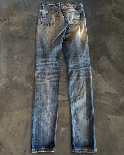 DIOR HOMME SS2008 UNDER MY CAR DISTRESSED DENIM