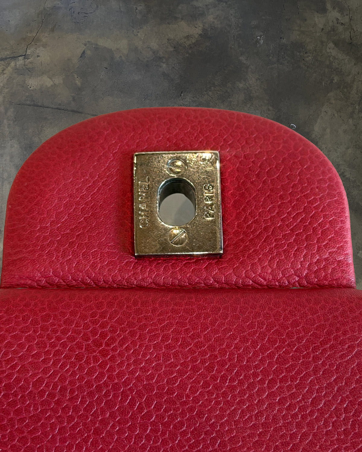 CHANEL 2010 MAROON QUILTED CAVIAR DOUBLE FLAP