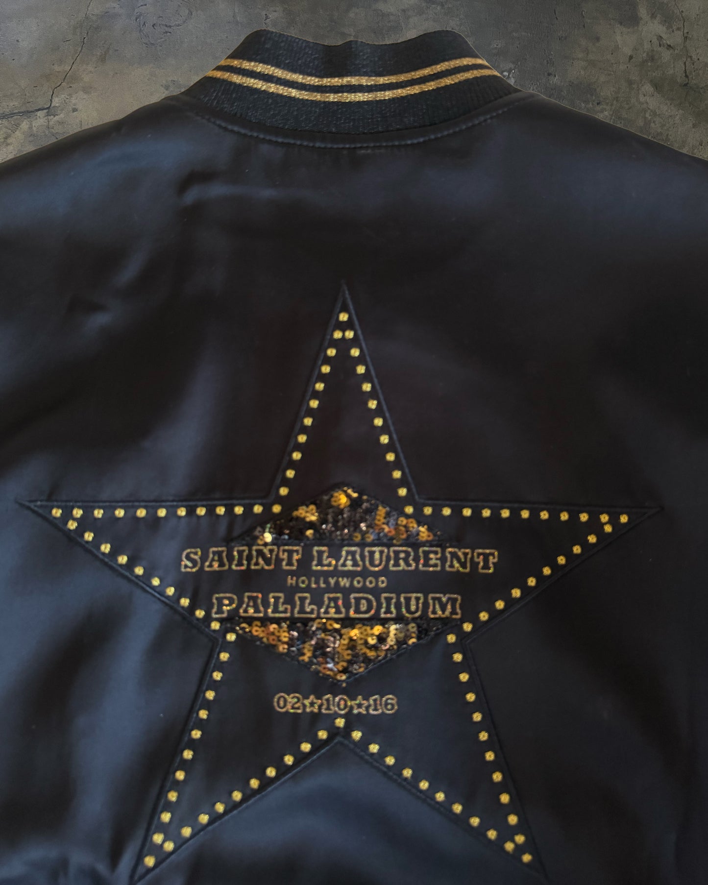 SAINT LAURENT FW2016 “PALLADIUM” SEQUINED BOMBER