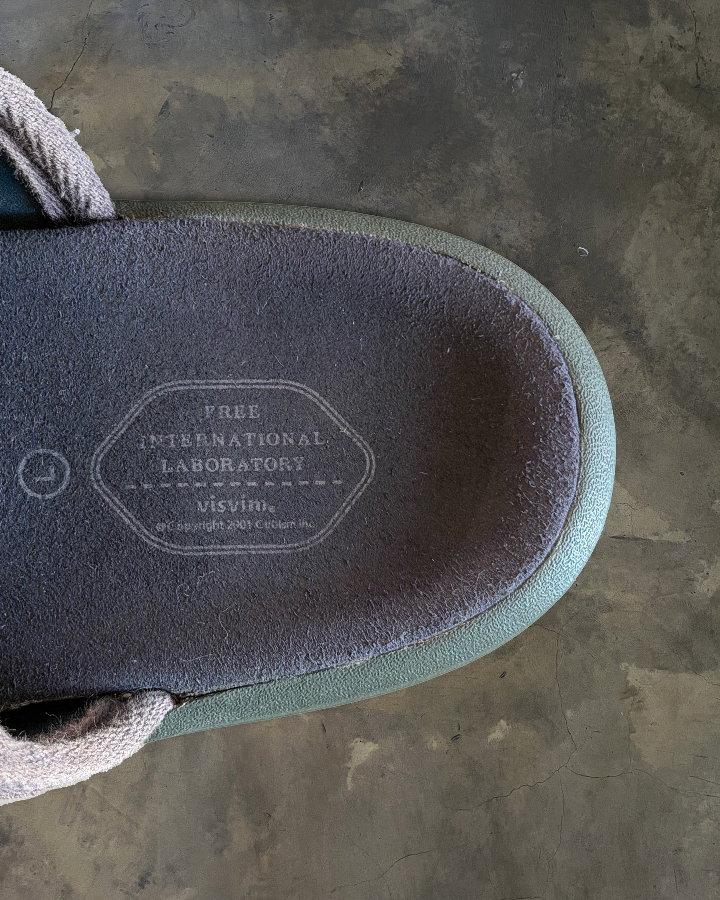 VISVIM CHRISTO NAVY SANDALS