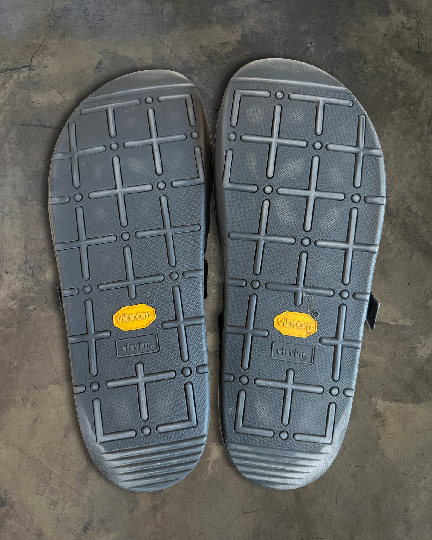 VISVIM CHRISTO NAVY SANDALS