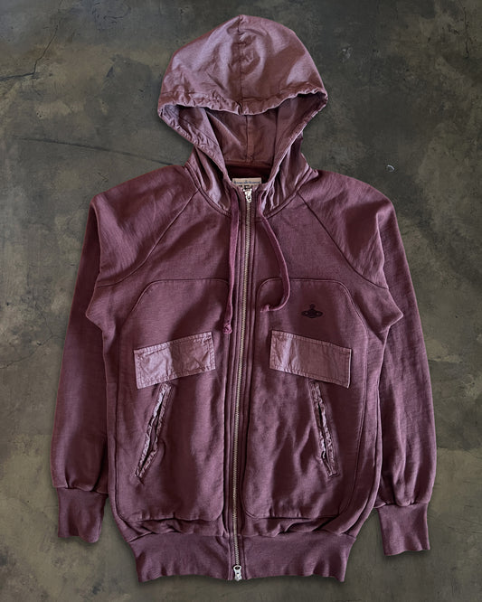 VINTAGE VIVIENNE WESTWOOD RAGLAN ORB ZIP UP HOODIE