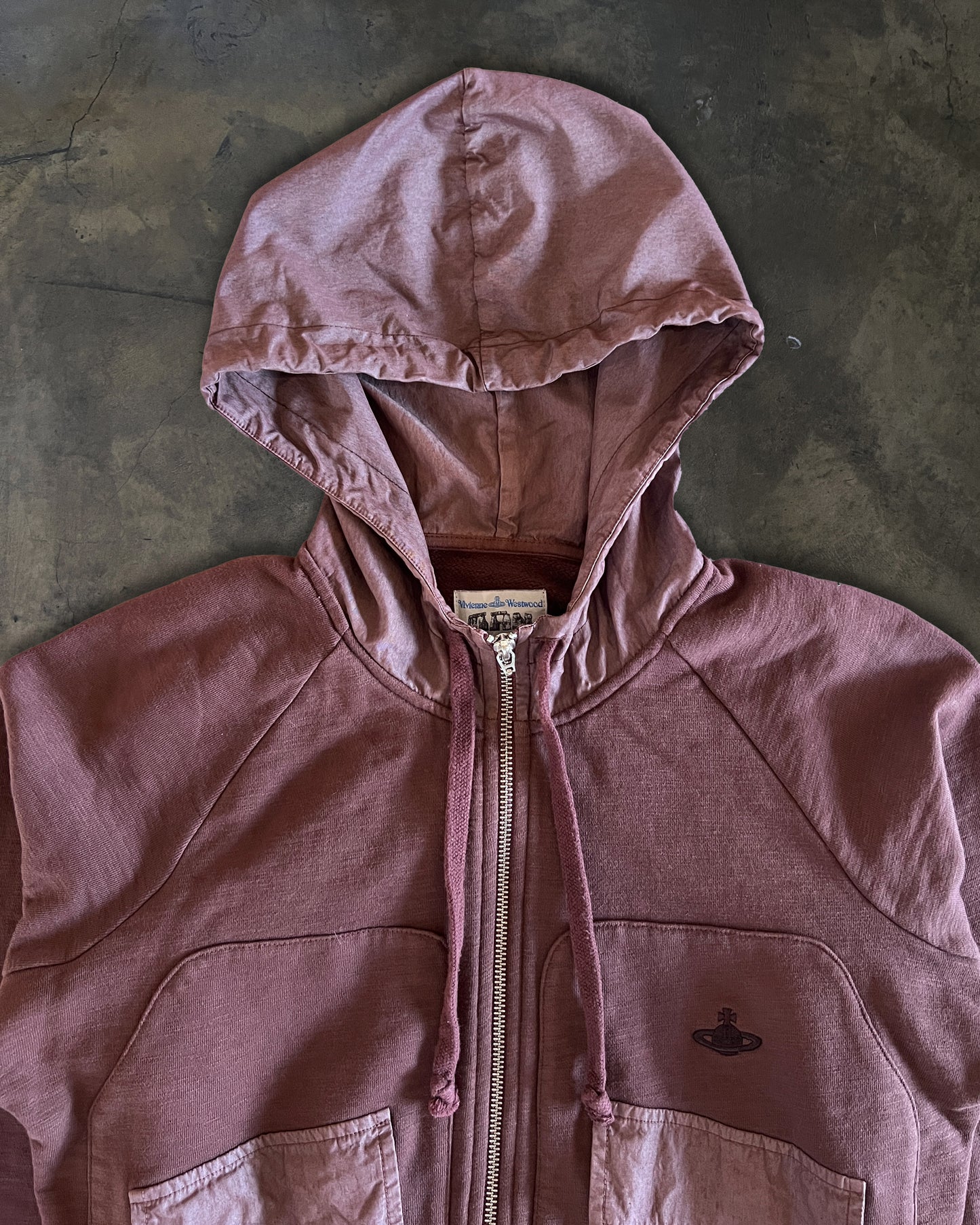 VINTAGE VIVIENNE WESTWOOD RAGLAN ORB ZIP UP HOODIE