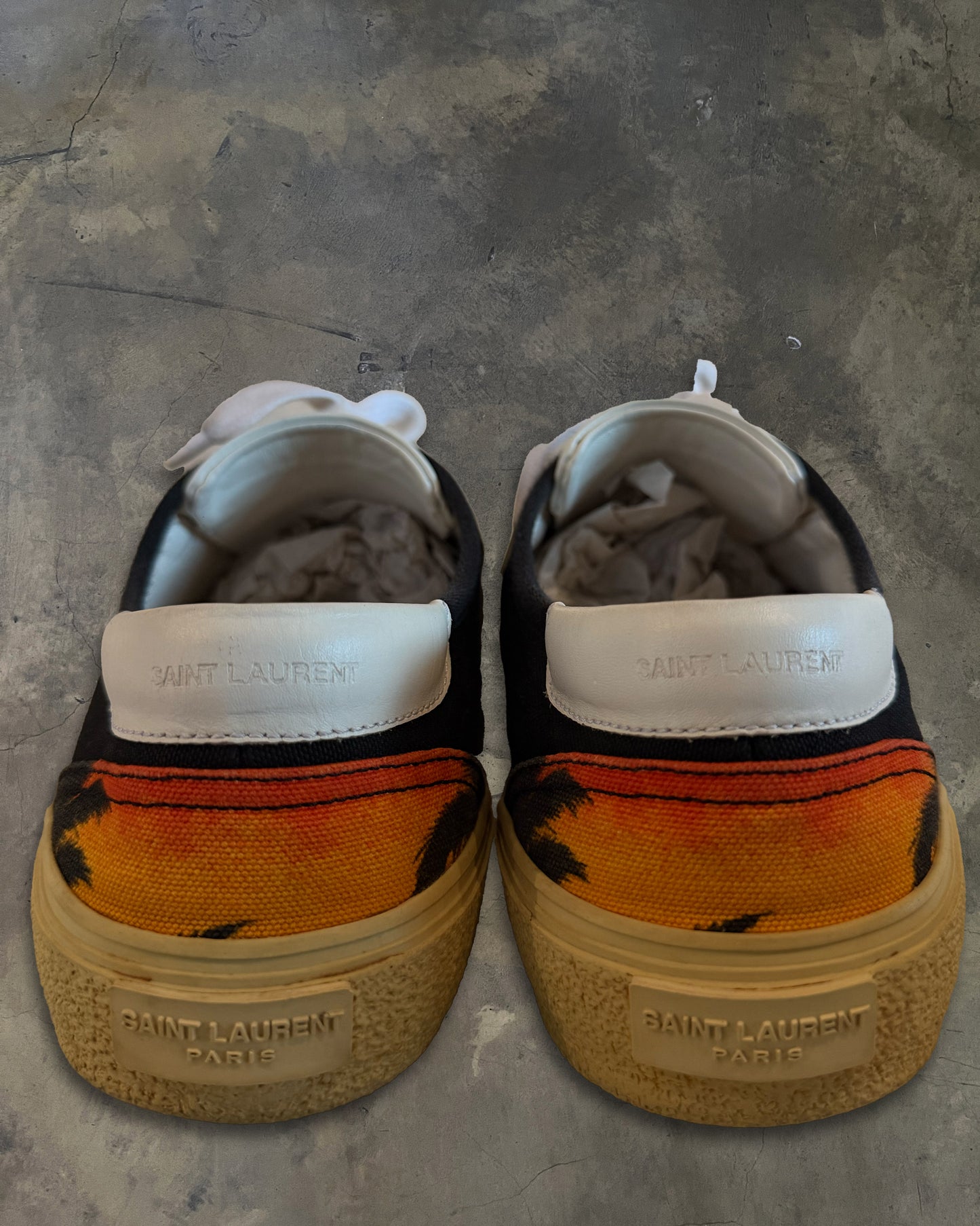 SAINT LAURENT SS2016 "SURF SOUNDS" PALM TREE LOW TOPS