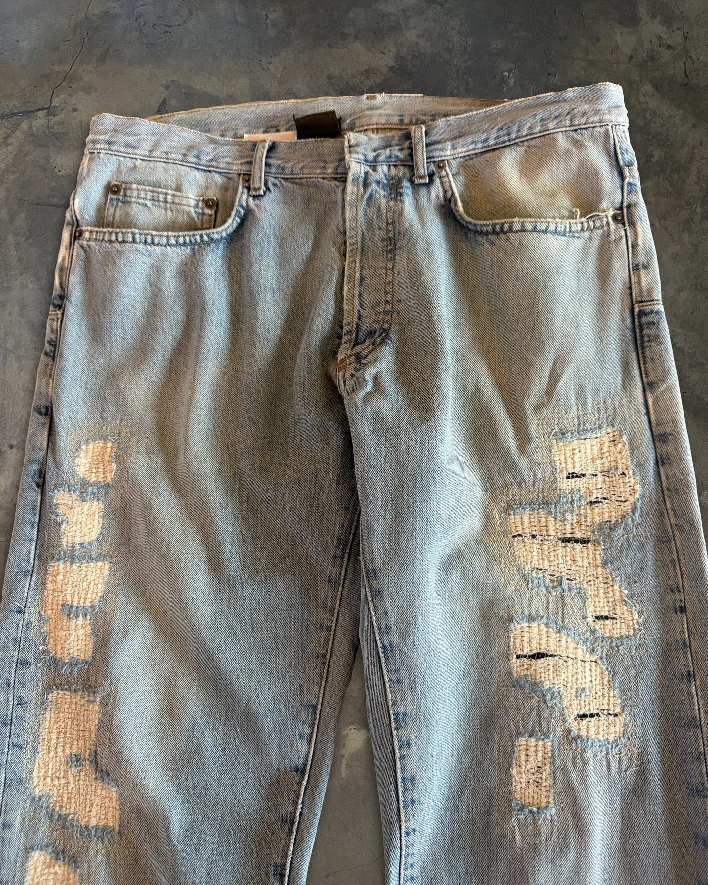 DIOR HOMME SS2006 CRASH DENIM JEANS